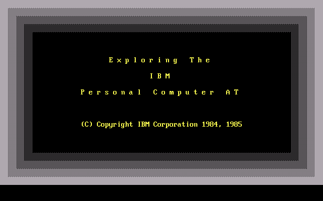 IBM - Exploring The IBM Personal Computer AT 2.0 - Splash